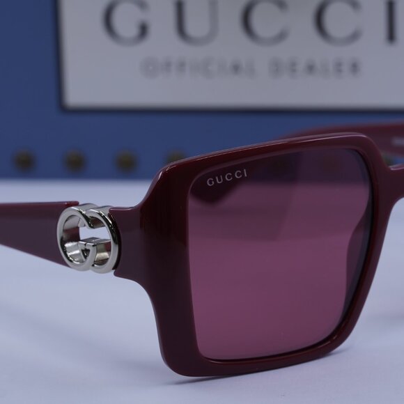 Gucci GG1692S 005 Square Sunglasses - Burgundy main image 7